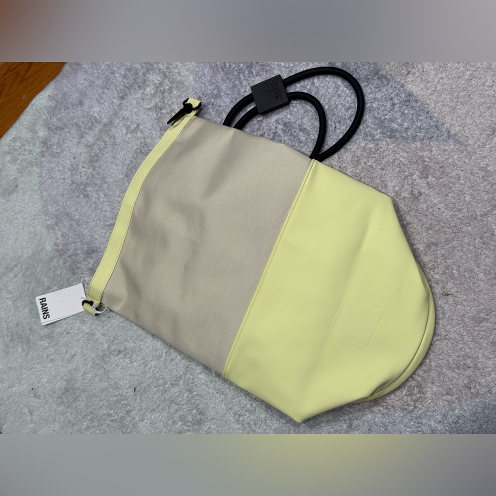 NWT‎ Rains Spin Rolltop Bucket Bag Mini - Straw (Unisex)
